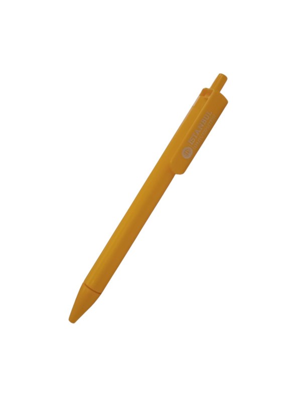 Plastik Tükenmez Kalem (Basmalı) - Sarı